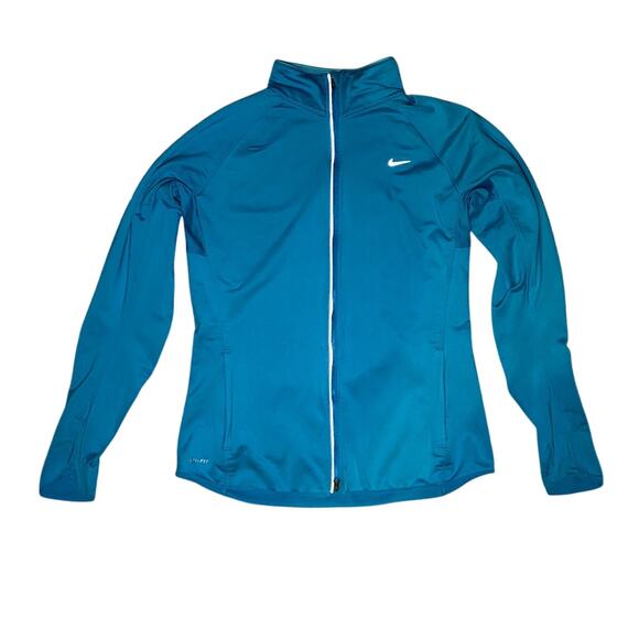 Nike Women's Blue Dri-FIT Full Zip Jacket - Size Large - Picture 2 of 12